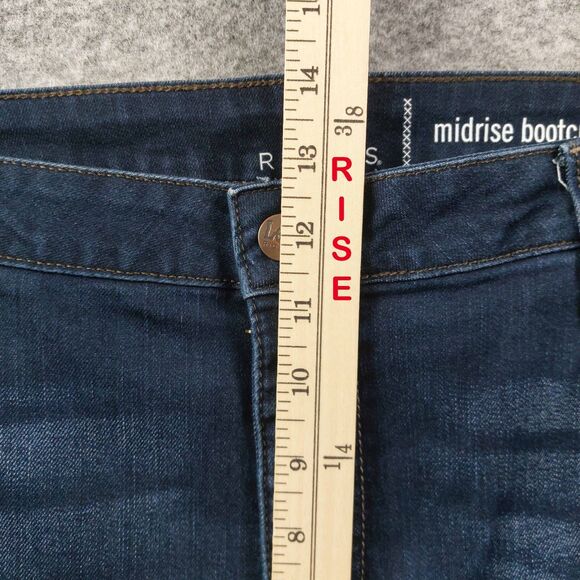 Lee Riders Women’s 24 Mid Rise Bootcut Jeans Stretch Denim Blue Classic Fit - Picture 8 of 12